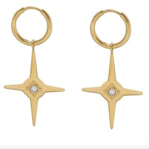 18K GOLD PLATED STAINLESS STEEL "STARS" EARRINGS